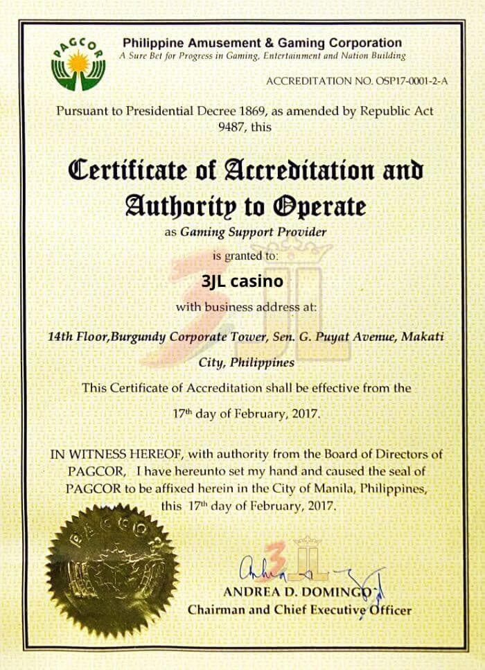 3JL Operating license